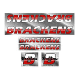 Brackens - Racing on chrome decal set - old school bmx - Bmx Products AU