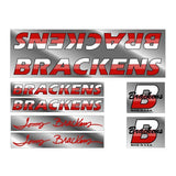 Brackens - Retro Signature on chrome decal set - old school bmx - Bmx Products AU