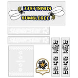 BumbleBee - BMX white outline DT solid HT decal set - old school bmx - Bmx Products AU