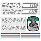 Cobra - White stripes decal set - Old school bmx - Bmx Products AU