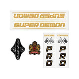 Concord - Super Demon gold on clear decal set - old school bmx - Bmx Products AU