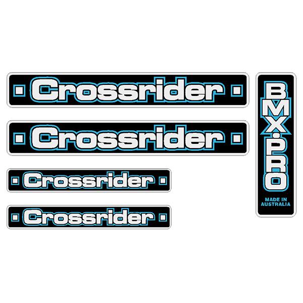 Crossrider - BMX PRO 2 - Blue decal set - Old school bmx - Bmx Products AU
