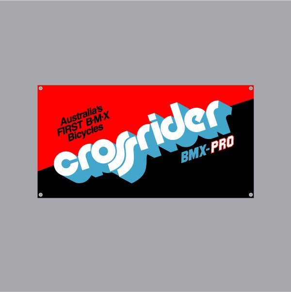 CROSSRIDER - BMX PRO Banner - old school bmx - Bmx Products AU