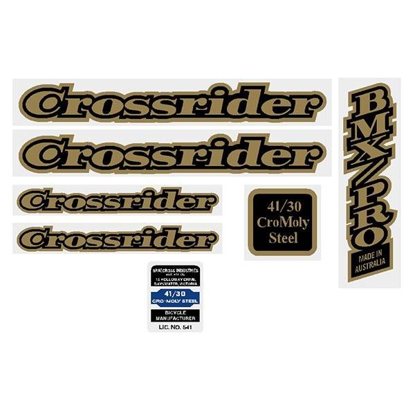 Crossrider - BMX PRO - decal set - Old school bmx - Bmx Products AU