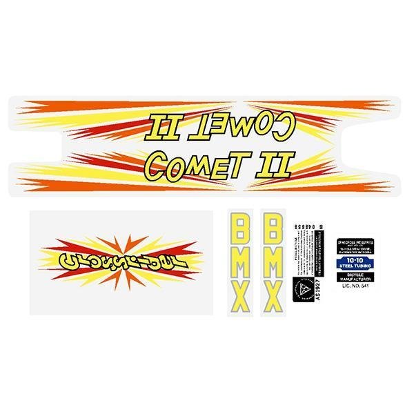 Crossrider - COMET II - Orange decal set - Old school bmx - Bmx Products AU