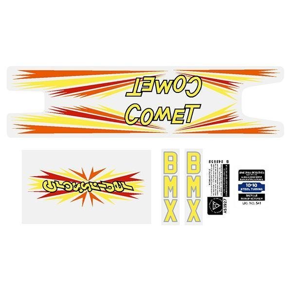 Crossrider - COMET - Orange decal set - Old school bmx - Bmx Products AU