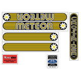 Crossrider - METEOR - Yellow decal set - Old school bmx - Bmx Products AU