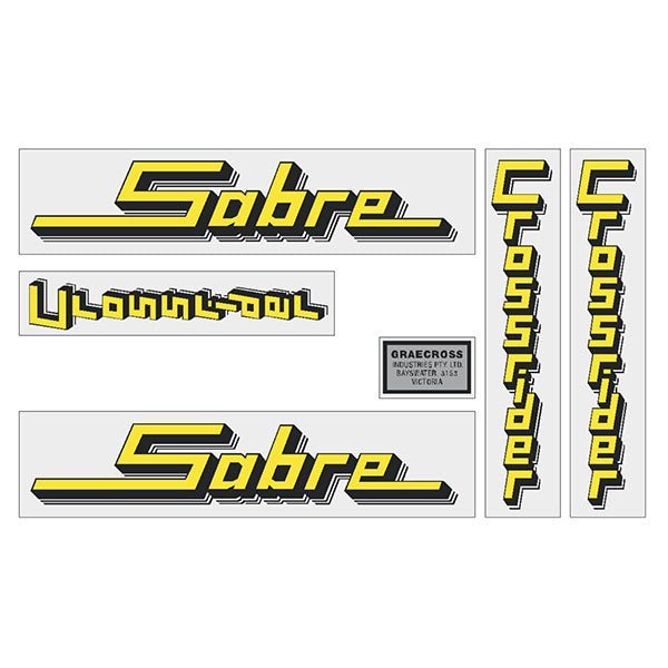 Crossrider - Sabre 24 - decal set - Old school bmx - Bmx Products AU