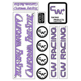 CW - California Freestyler 84/85 Lavender over White Decal set - old school bmx - Bmx Products AU