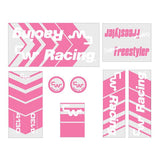 CW - California Freestyler - Pink on Clear decal set - old school bmx - Bmx Products AU