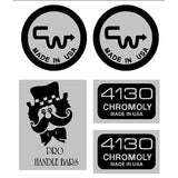 CW - PRO HANDLE BAR Black Decals - old school bmx - Bmx Products AU