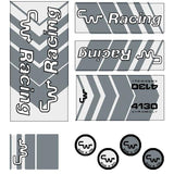 CW - Z1000 Light Grey Decal set - old school bmx - Bmx Products AU