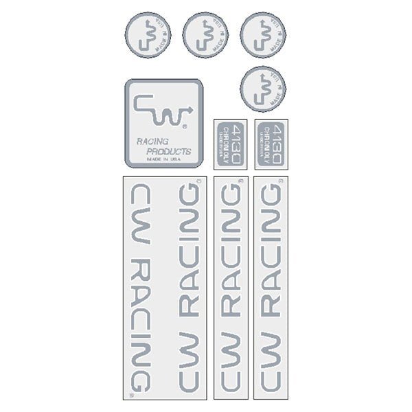 CW - ZX Series 82/84 Custom Chrome over clear Decal set - old school bmx - Bmx Products AU
