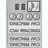 CW - ZX Series 82/84 Grey over Chrome Decal set - old school bmx - Bmx Products AU