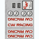 CW - ZX Series 82/84 Red over Chrome Decal set - old school bmx - Bmx Products AU