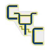 CYC - blue 45 degree decal - old school bmx - Bmx Products AU