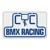 CYC - BMX RACING BLUE on white decal - old school bmx - Bmx Products AU
