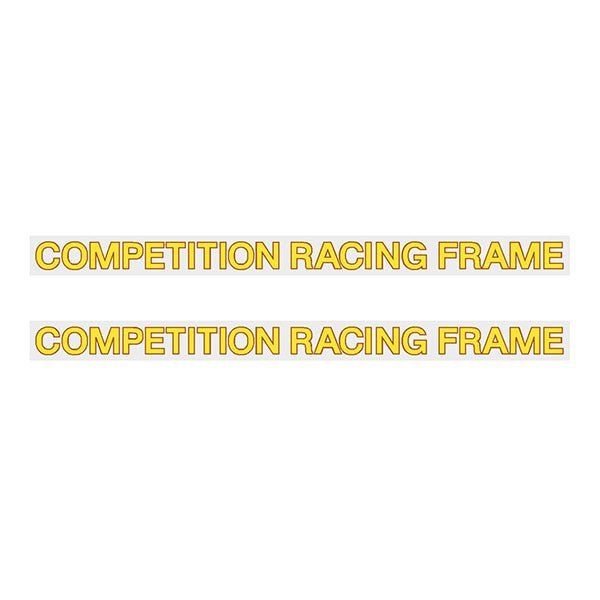 CYC - COMPETITION yellow top tube decal - old school bmx - Bmx Products AU