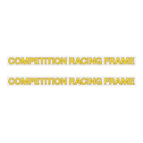 CYC - COMPETITION yellow top tube decal - old school bmx - Bmx Products AU