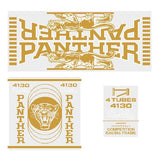 CYC - Panther gold on clear decals - old school bmx - Bmx Products AU