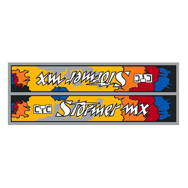 CYC - STORMER MX 4 color down tube decal - old school bmx - Bmx Products AU