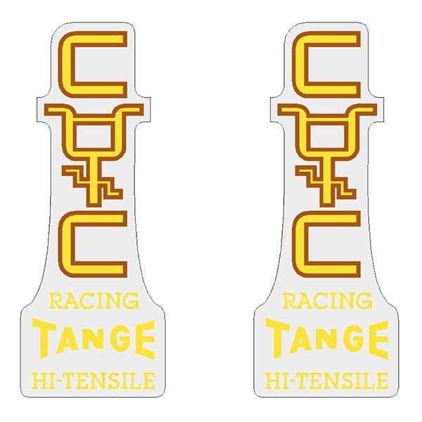 CYC - Tange yellow fork decals - old school bmx - Bmx Products AU