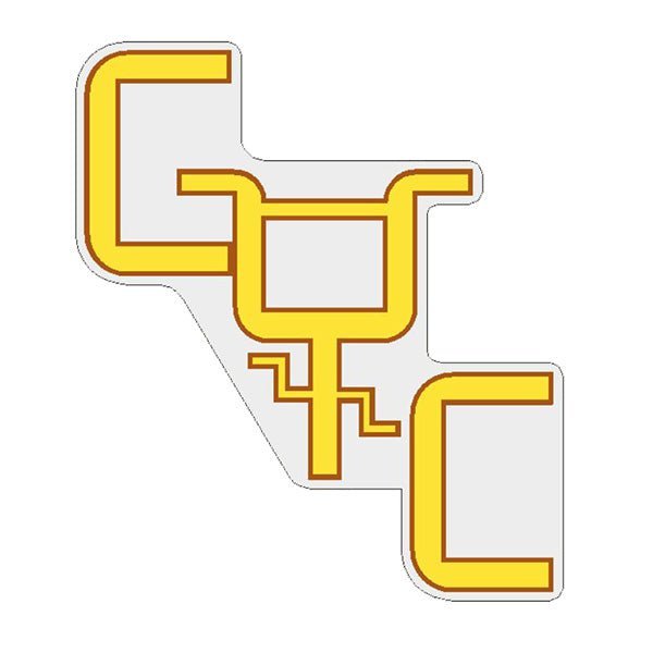 CYC - yellow 45 degree decal - old school bmx - Bmx Products AU