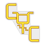 CYC - yellow 45 degree decal - old school bmx - Bmx Products AU