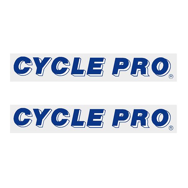Cycle Pro - Blue DROP SHADOW fork decals - old school bmx - Bmx Products AU