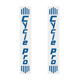 Cycle Pro - Blue VERTICAL fork decals - old school bmx - Bmx Products AU