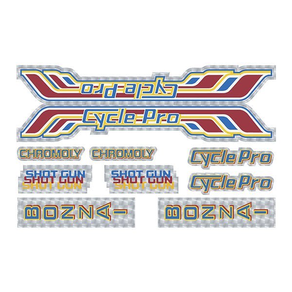 Cycle Pro - BONZAI & SHOTGUN Prism decal set - old school bmx - Bmx Products AU