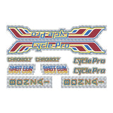 Cycle Pro - BONZAI & SHOTGUN Prism decal set - old school bmx - Bmx Products AU