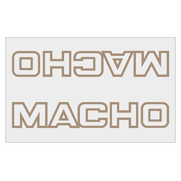 Cycle Pro - Macho Downtube gold on clear decal - old school bmx - Bmx Products AU