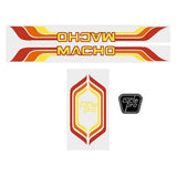 Cycle Pro - MACHO - Orange Red decal set - old school bmx - Bmx Products AU
