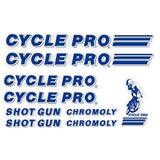 Cycle Pro - Shot Gun - Blue decal set - old school bmx - Bmx Products AU