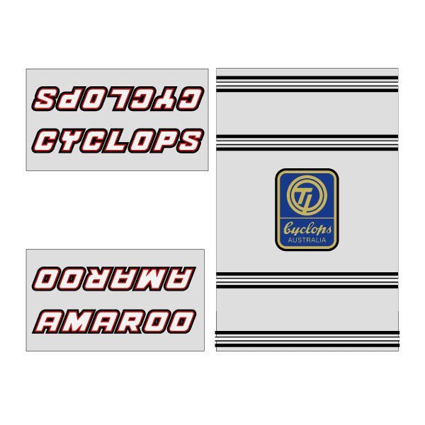 Cyclops - Amaroo BMX - decal set - old school bmx - Bmx Products AU