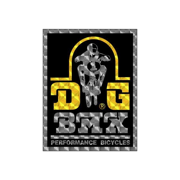 DG BMX Yellow GOLD PRISM decal - Old school bmx - Bmx Products AU