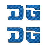 DG gusset STRAIGHT D decal pair BLUE - Old school bmx - Bmx Products AU