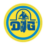 DG MX yellow/blue round decal - Old school bmx - Bmx Products AU