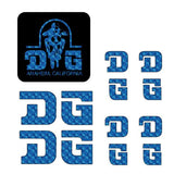 DG - STRAIGHT D decal set - BLUE PRISM - Old school bmx - Bmx Products AU