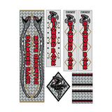 Diamond Back - 1979 SILVER PRISM with clear seat tube and forks decal set - Old school bmx - Bmx Products AU