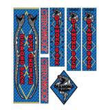 Diamond Back - 1980 - 81 Senior Pro/Large Pro/Medium Pro/Mini Pro - BLUE PRISM decal set - Old school bmx - Bmx Products AU
