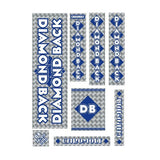 Diamond Back - 1981 - 82 Medium Pro Blue DB decal set - Old school bmx - Bmx Products AU