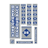 Diamond Back - 1981 - 82 Mini Pro Blue DB decal set - Old school bmx - Bmx Products AU
