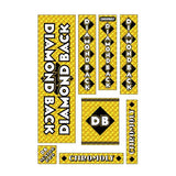 Diamond Back - 1981 - 82 Senior Pro - team GOLD DB decal set - Old school bmx - Bmx Products AU