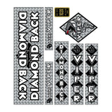 Diamond Back - 1983 MINI Viper - Silver PRISM decal set - Old school bmx - Bmx Products AU