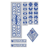 Diamond Back - 1983 Viper - BLUE PRISM decal set - Old school bmx - Bmx Products AU