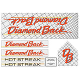 Diamond Back - 1985 Hot Streak - for grey frame decal set - Old school bmx - Bmx Products AU