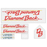 Diamond Back - 1985 Viper - for black frame decal set - Old school bmx - Bmx Products AU