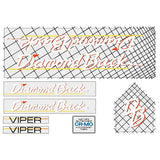 Diamond Back - 1985 Viper - for chrome frame decal set - Old school bmx - Bmx Products AU